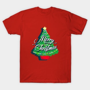 Festive Merry Christmas Tree T-Shirt